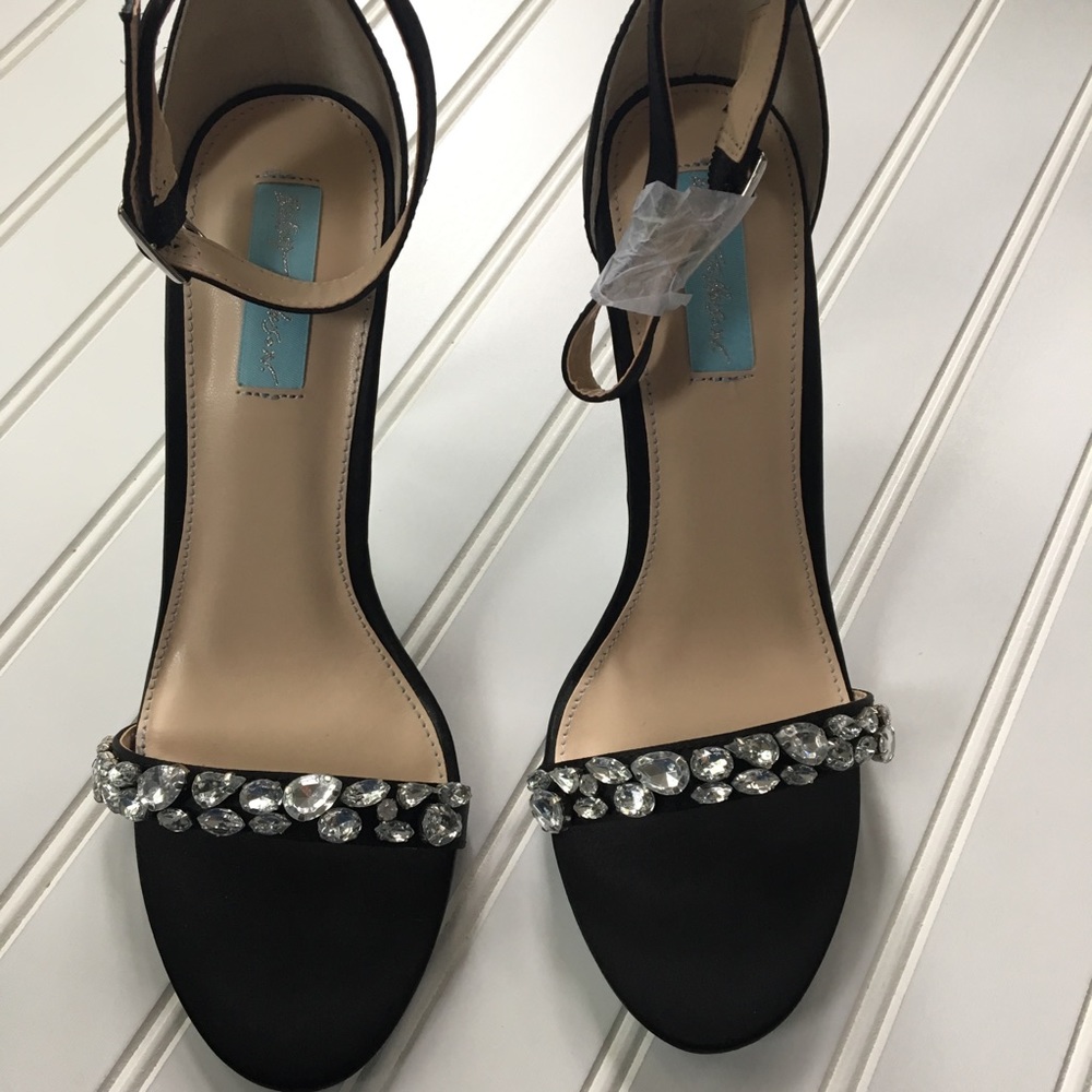 Betsy Johnson black fabric shoe SIZE 9 - Picture 2 of 8